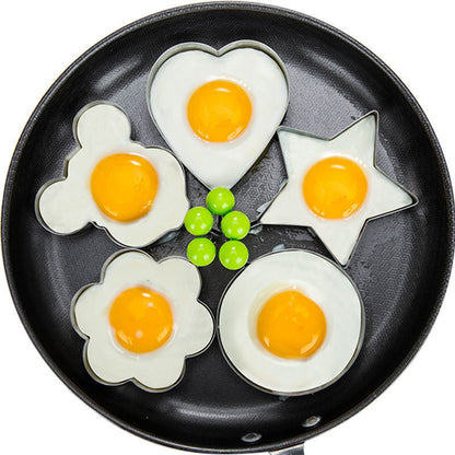 Stainless Steel 5 Style Fried Egg Pancake Shaper Omelette Mold Mould Frying Egg Cooking Tools Kitchen Accessories Gadget Rings